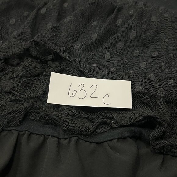 Winter Lennon Womens Black Ruffle Hem Sleeveless Slip Dress Size L Chic Flirty - Picture 9 of 10